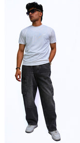 Men's Imported White Textured Prada Tee